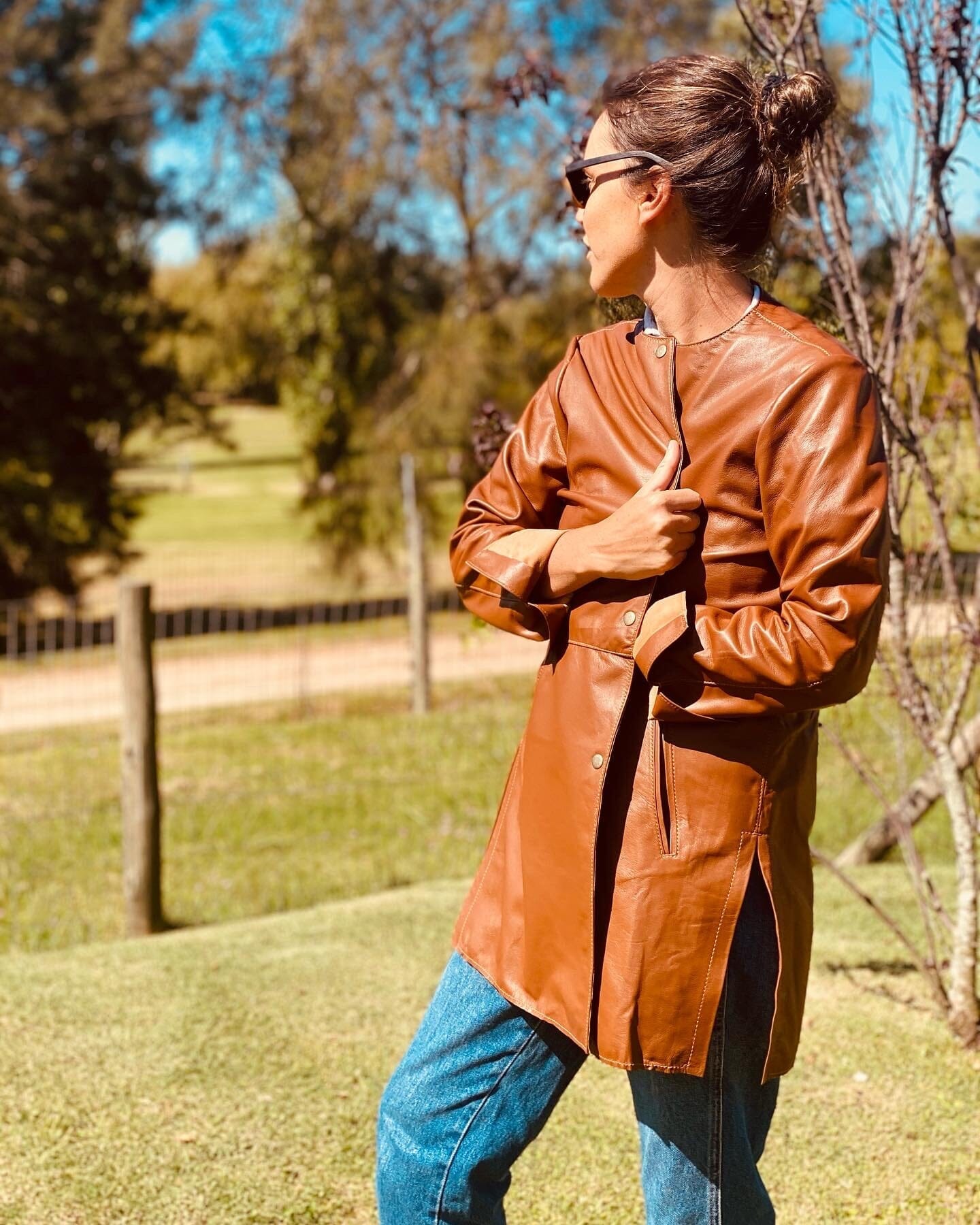 Slouchy Leather Jacket - Suela