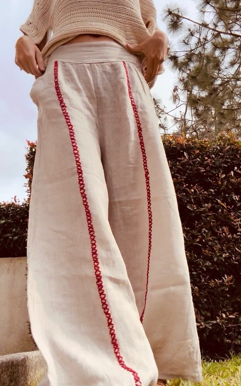 Pantalon 100% lino relax