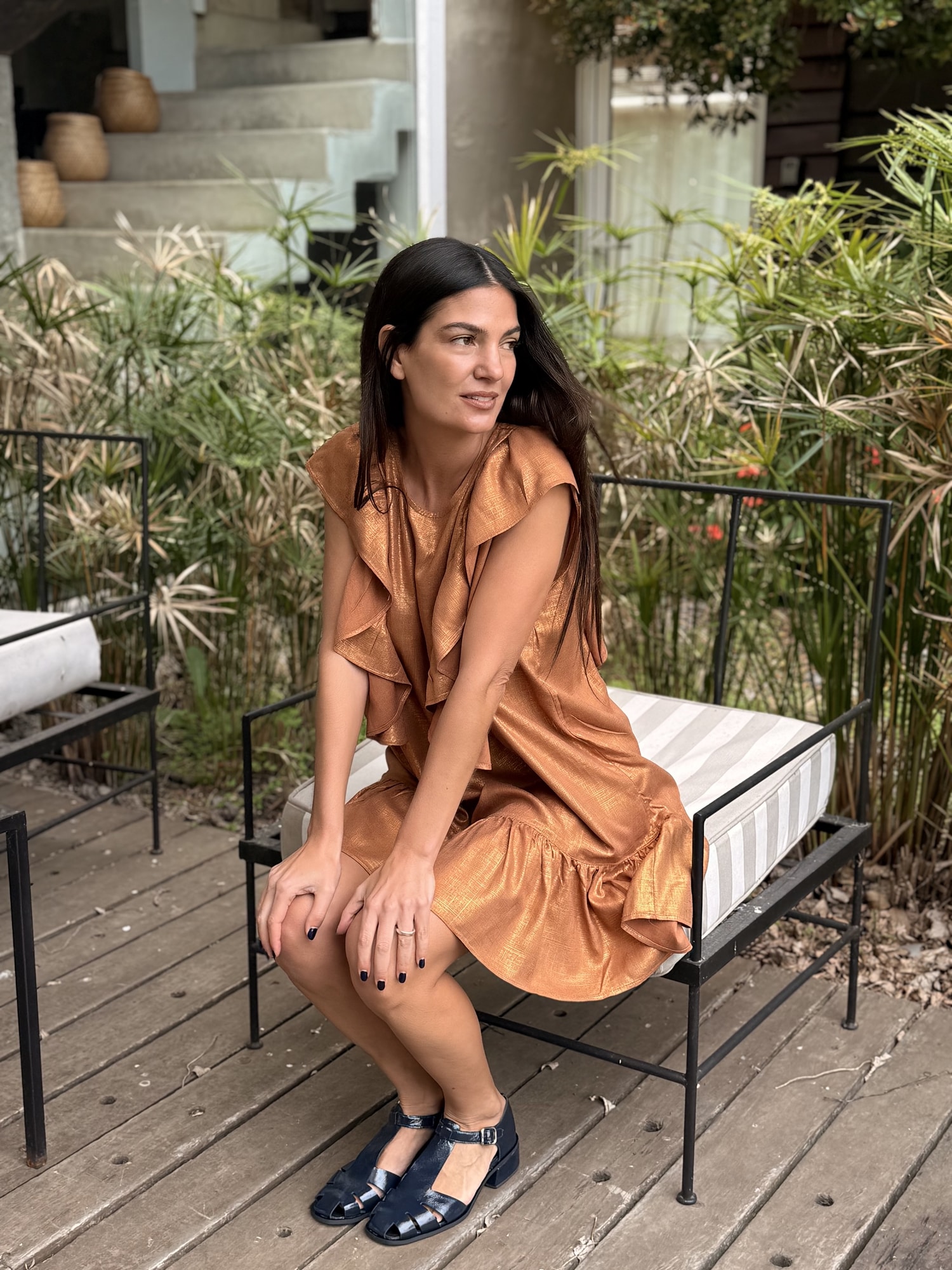 New Years dress - Metallic linen