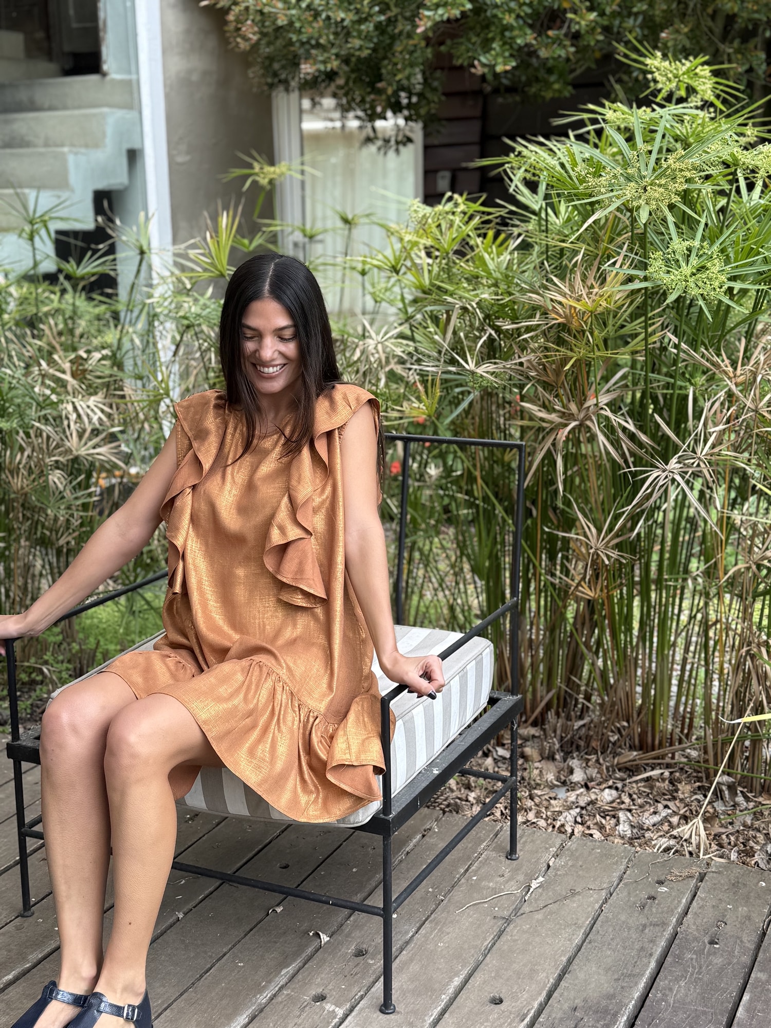 New Years dress - Metallic linen
