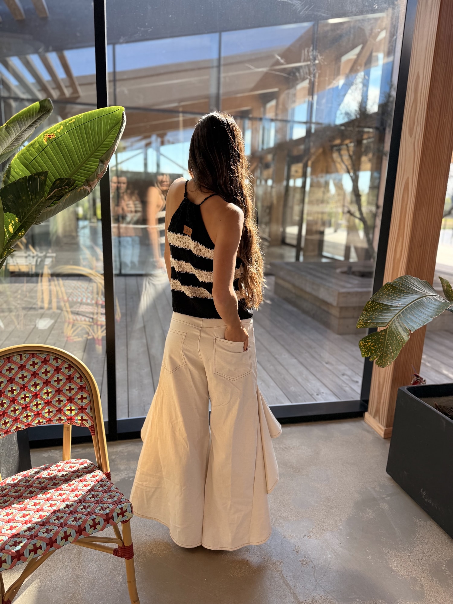 Musculosa tejida Zebra