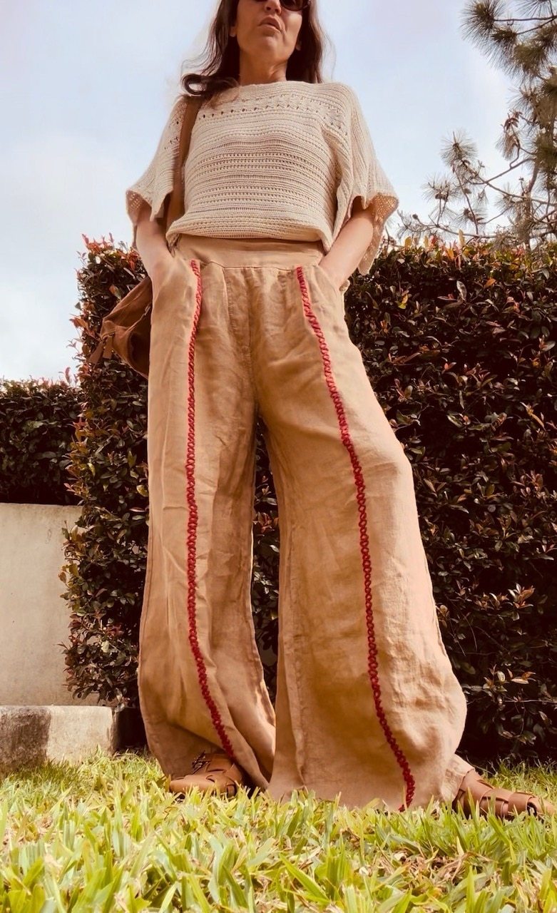 Pantalon 100% lino relax