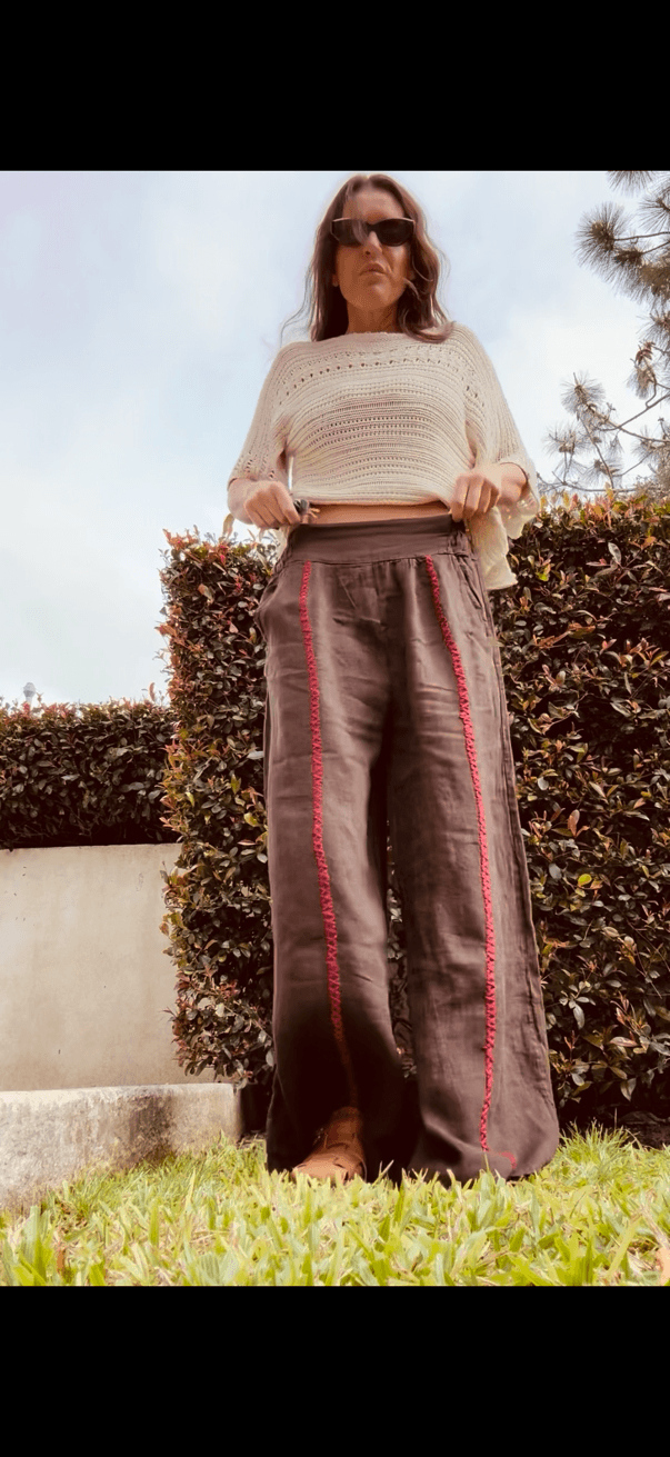 Pantalon 100% lino relax