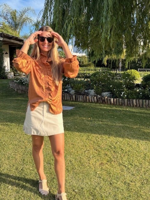 Camisa Metallic linen