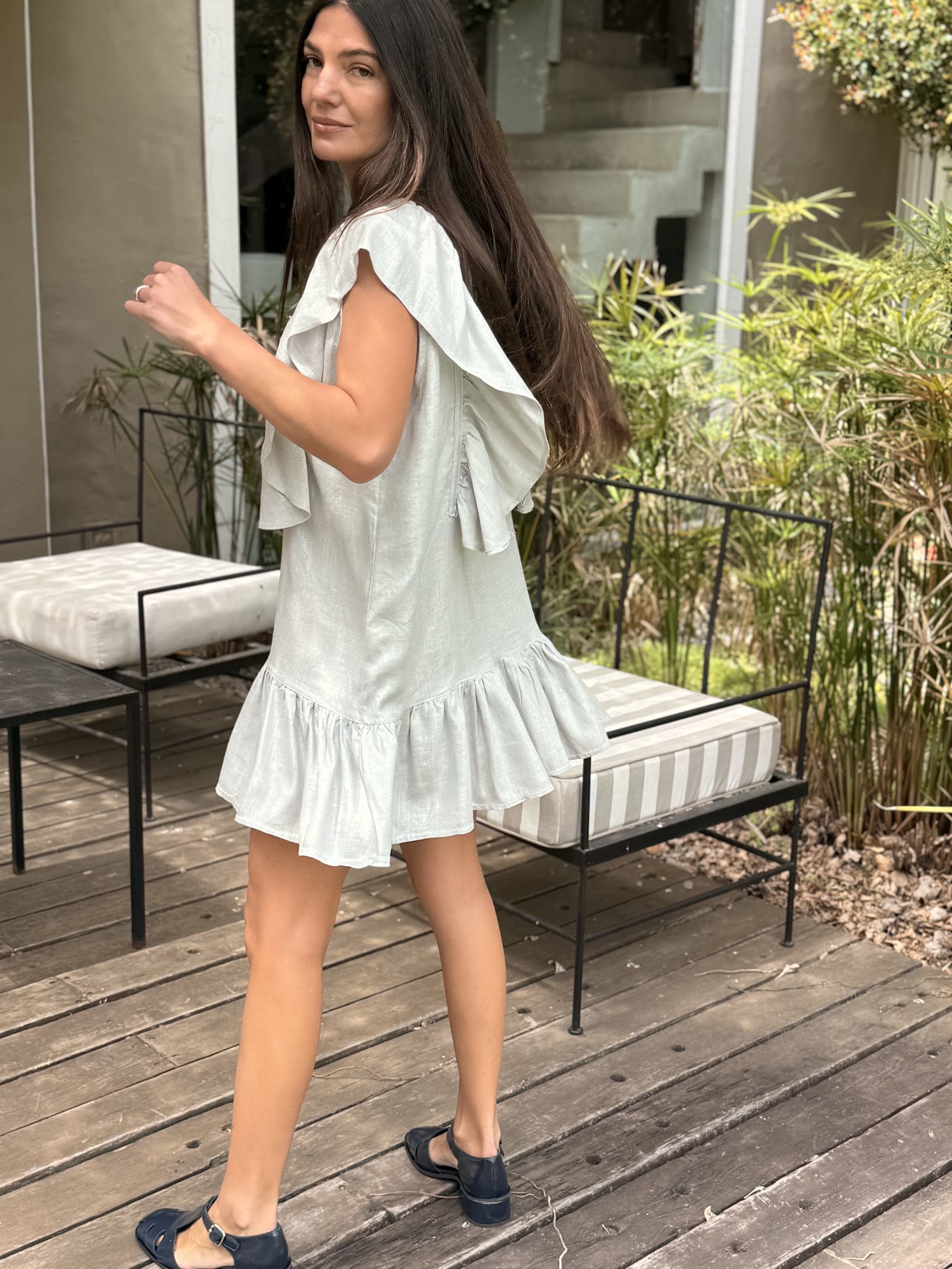 New Years dress - Metallic linen