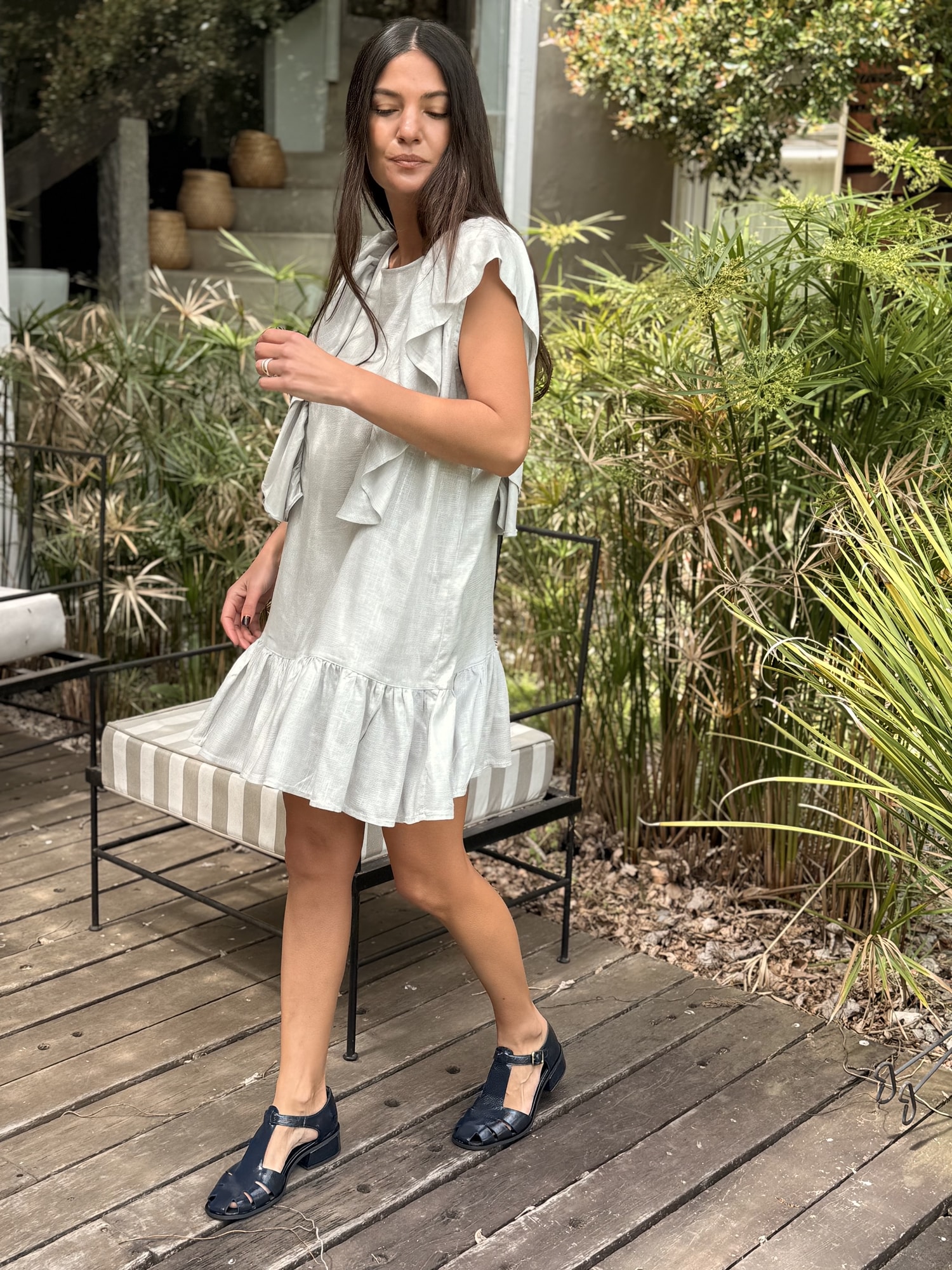 New Years dress - Metallic linen