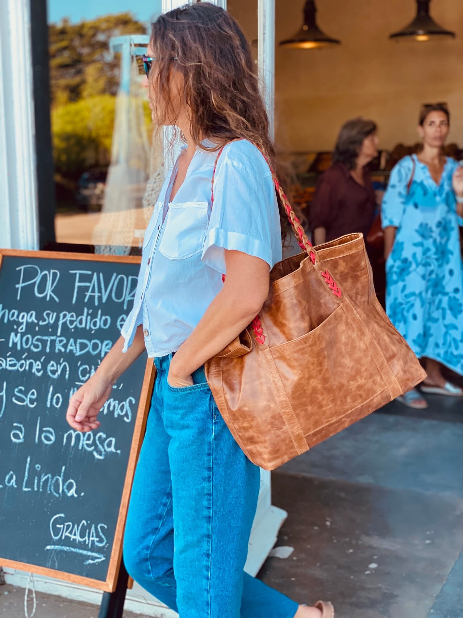 Bolso leather BAG chocolate