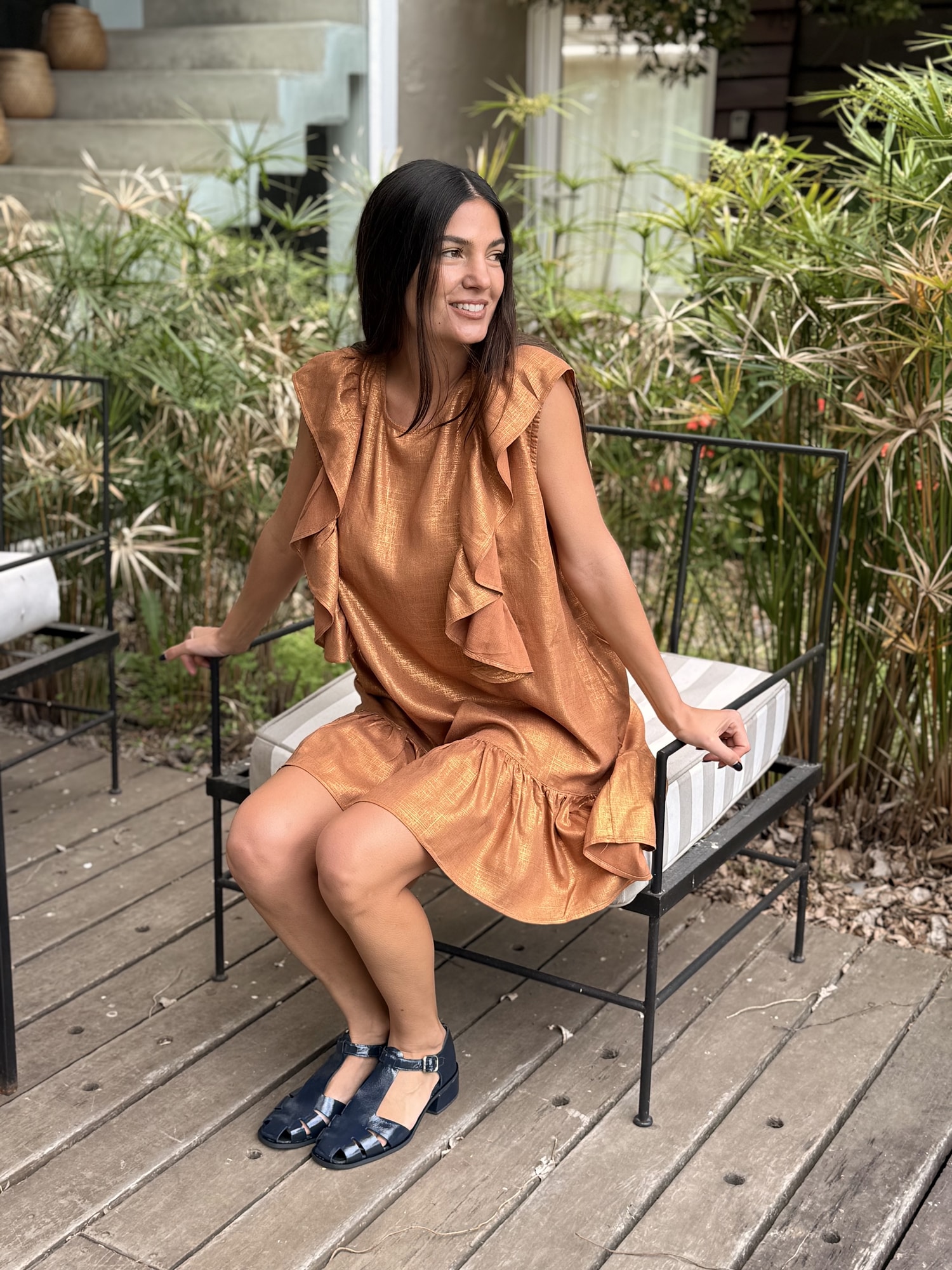 New Years dress - Metallic linen