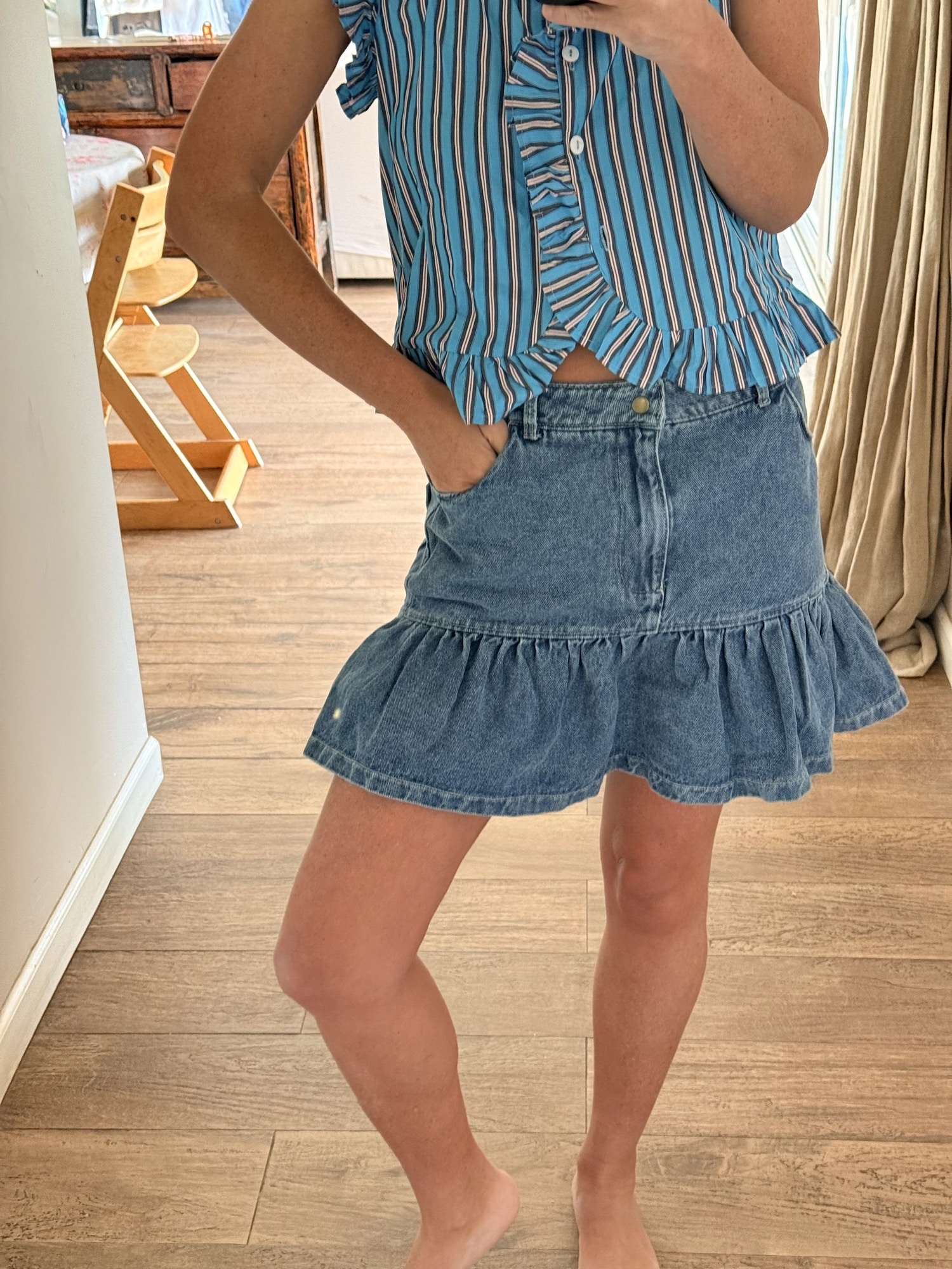 Pollera Jean skirt