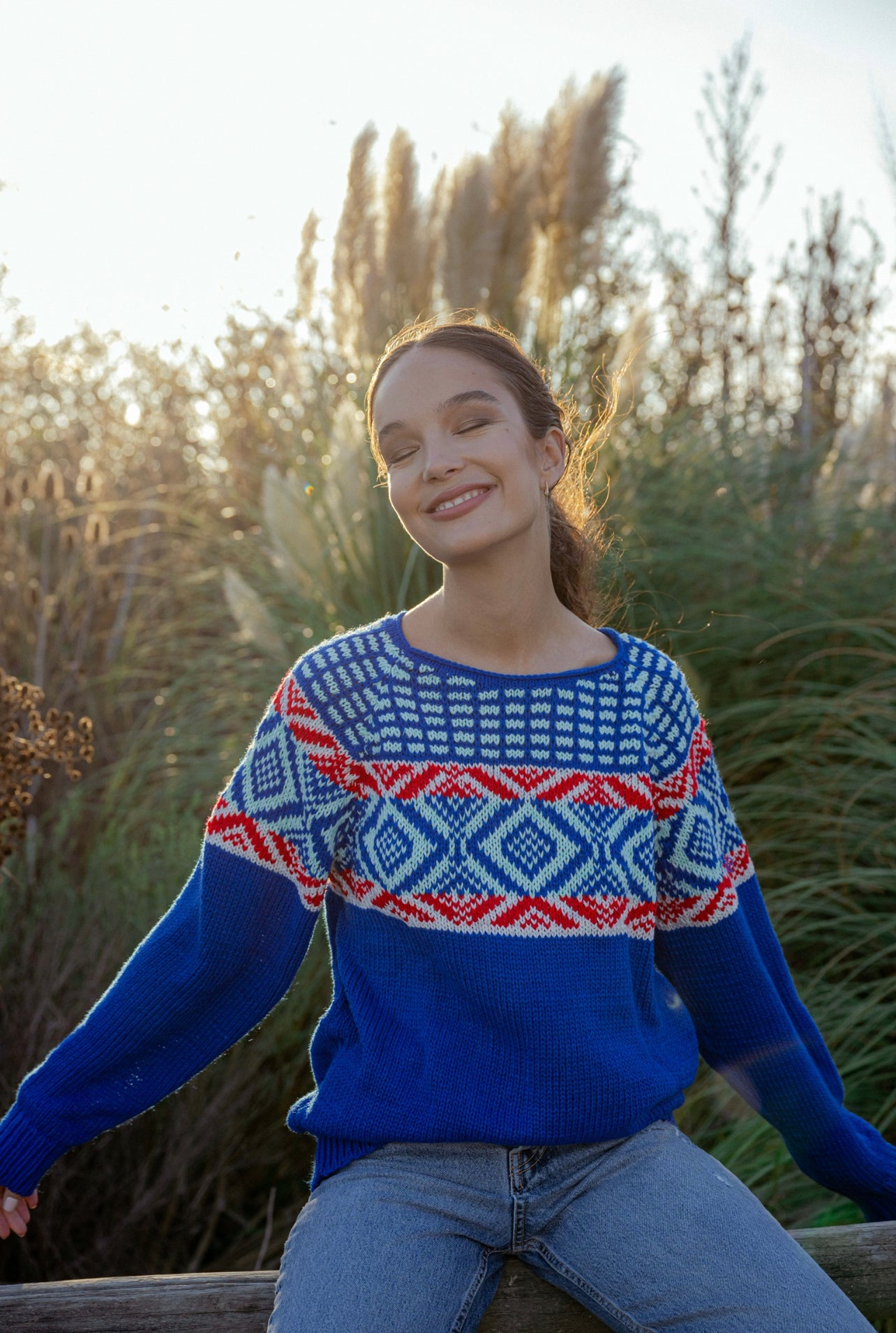 Barra sweater - Azul