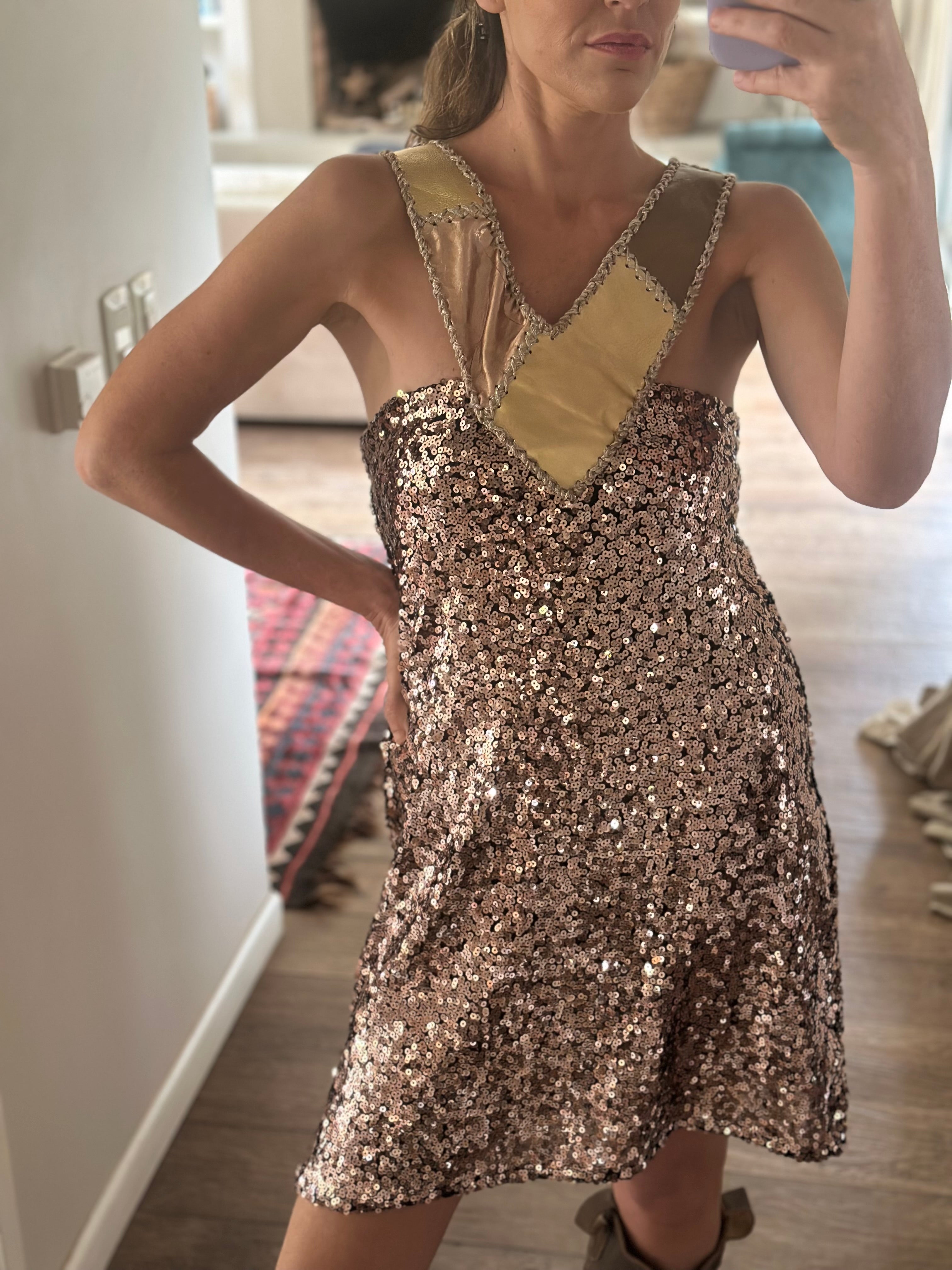 Gold night dress