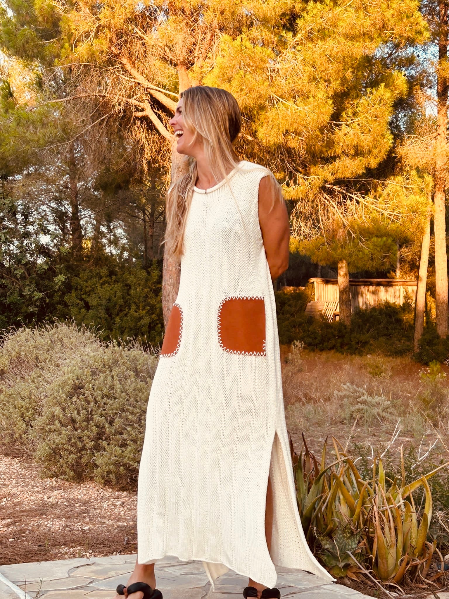 Punto dolar dress Crudo