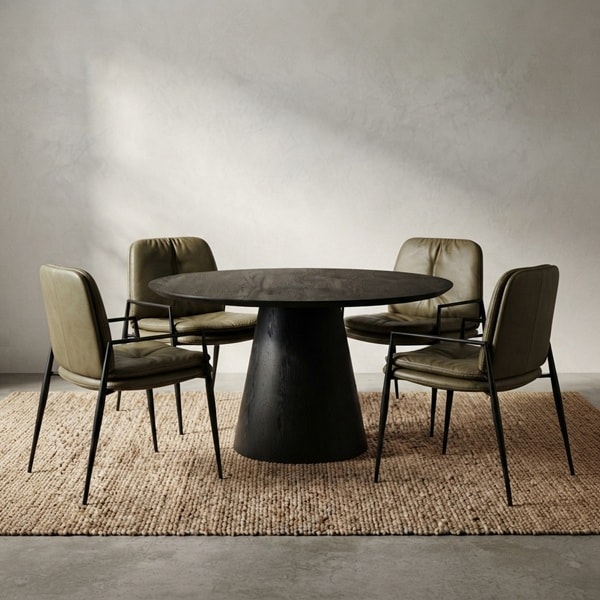 Mesa de comedor Cone Negro 136cm