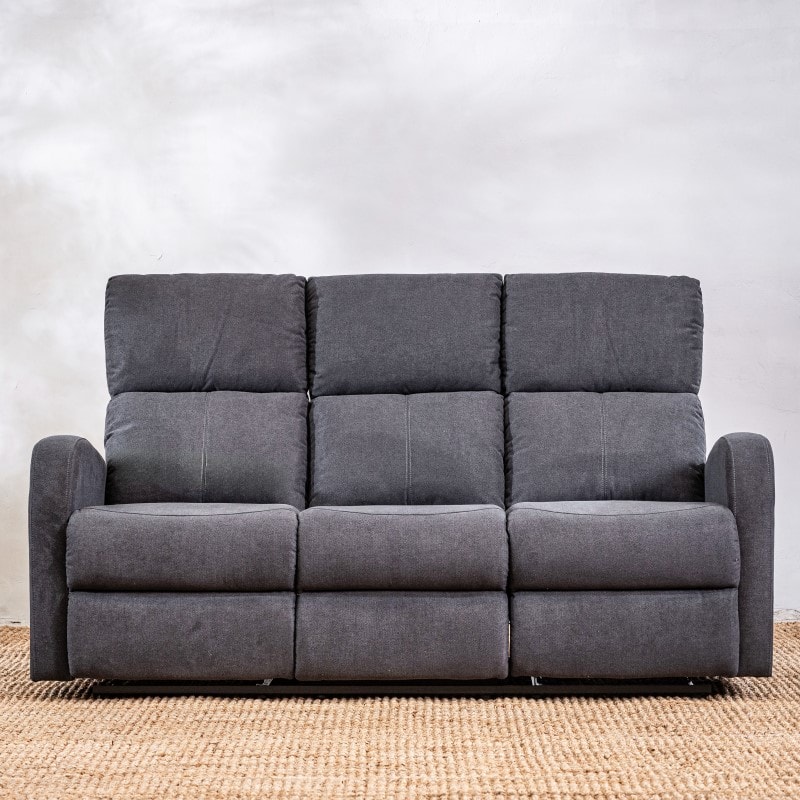 Sillón reclinable Taos 3 cuerpos gris