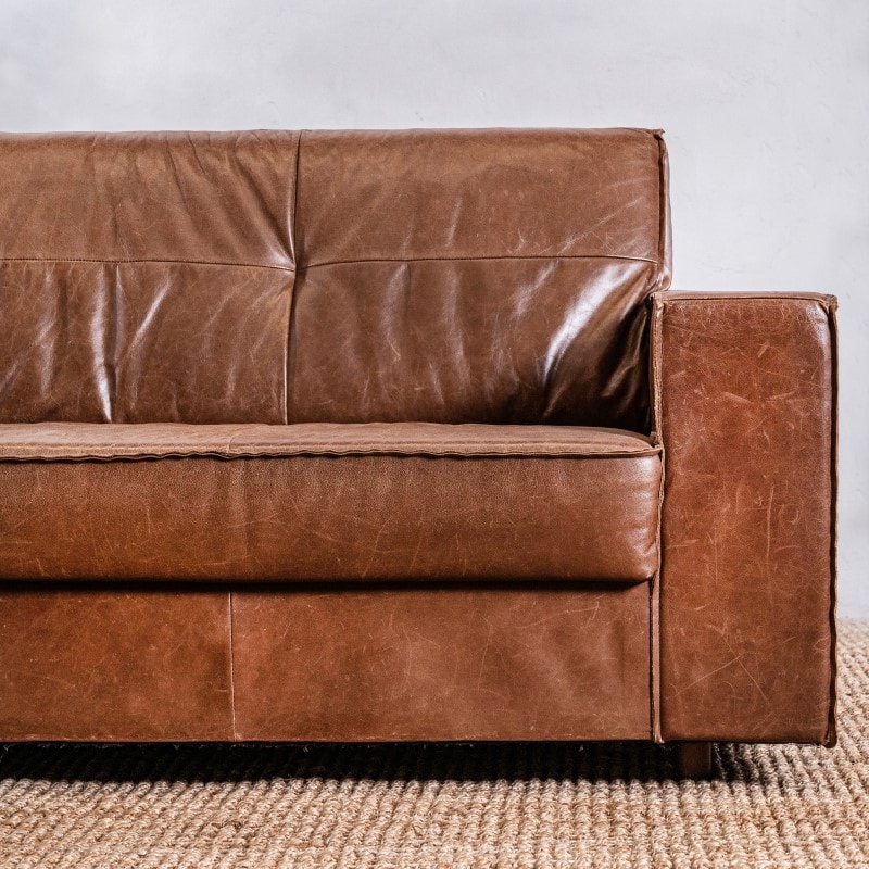Sillón Cuero Avan 3 cuerpos Chocolate