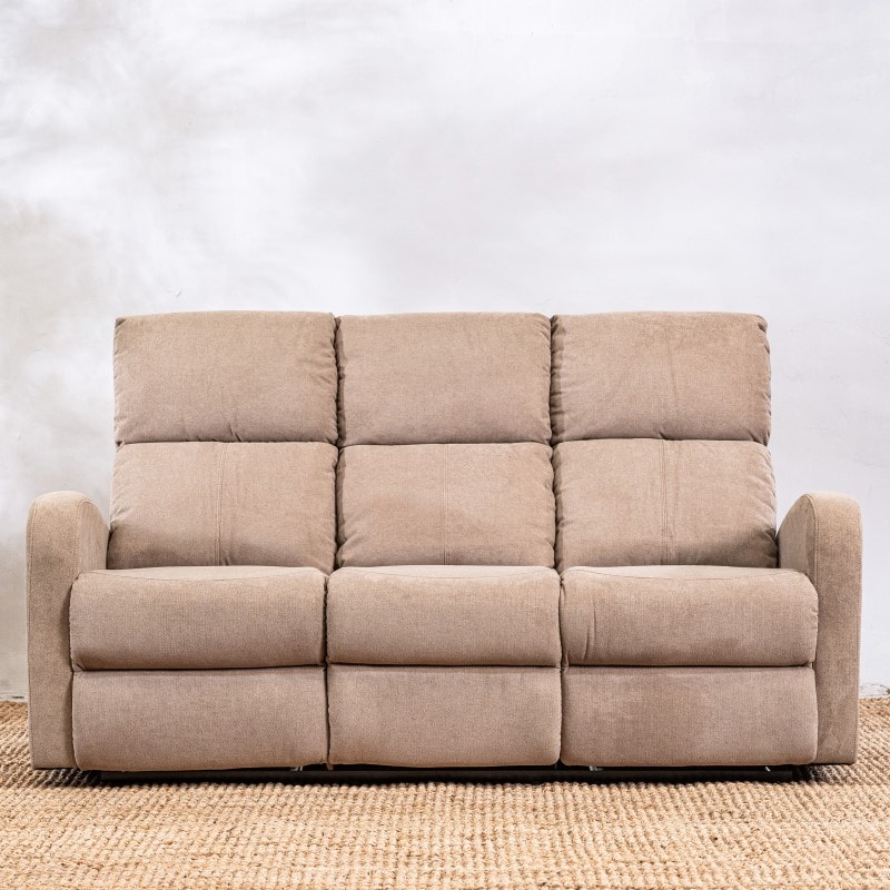 Sillón reclinable Taos 3 cuerpos Beige