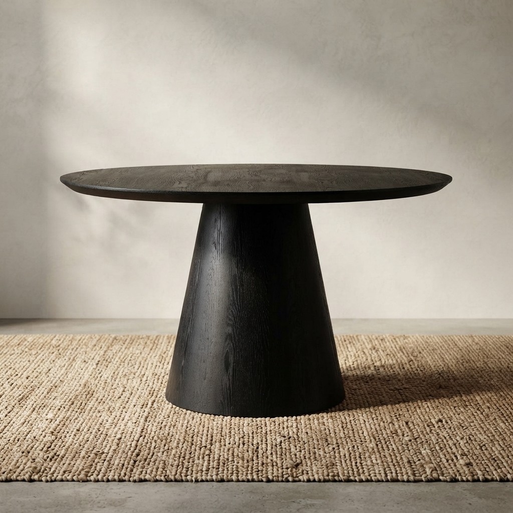 Mesa de comedor Cone Negro 136cm