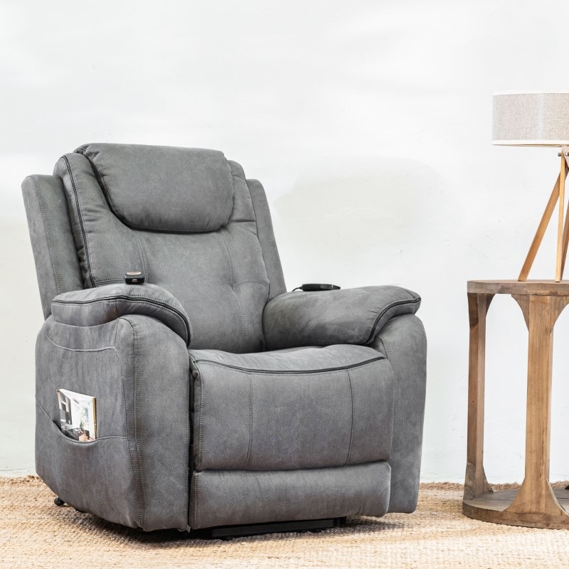 Sillón Masajeador Sally 1 cuerpo gris