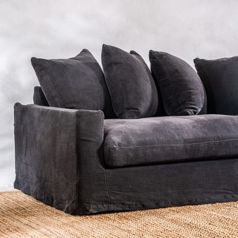 Sillón Ossira 3 cuerpos Negro