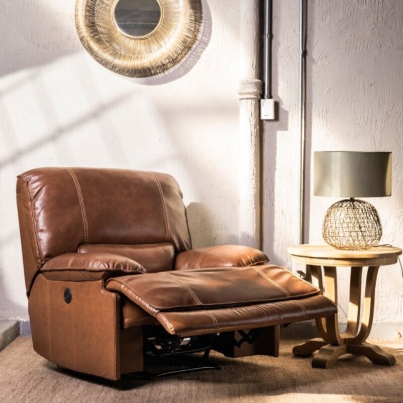 Sillón reclinable cuero Dobson 1 cuerpo
