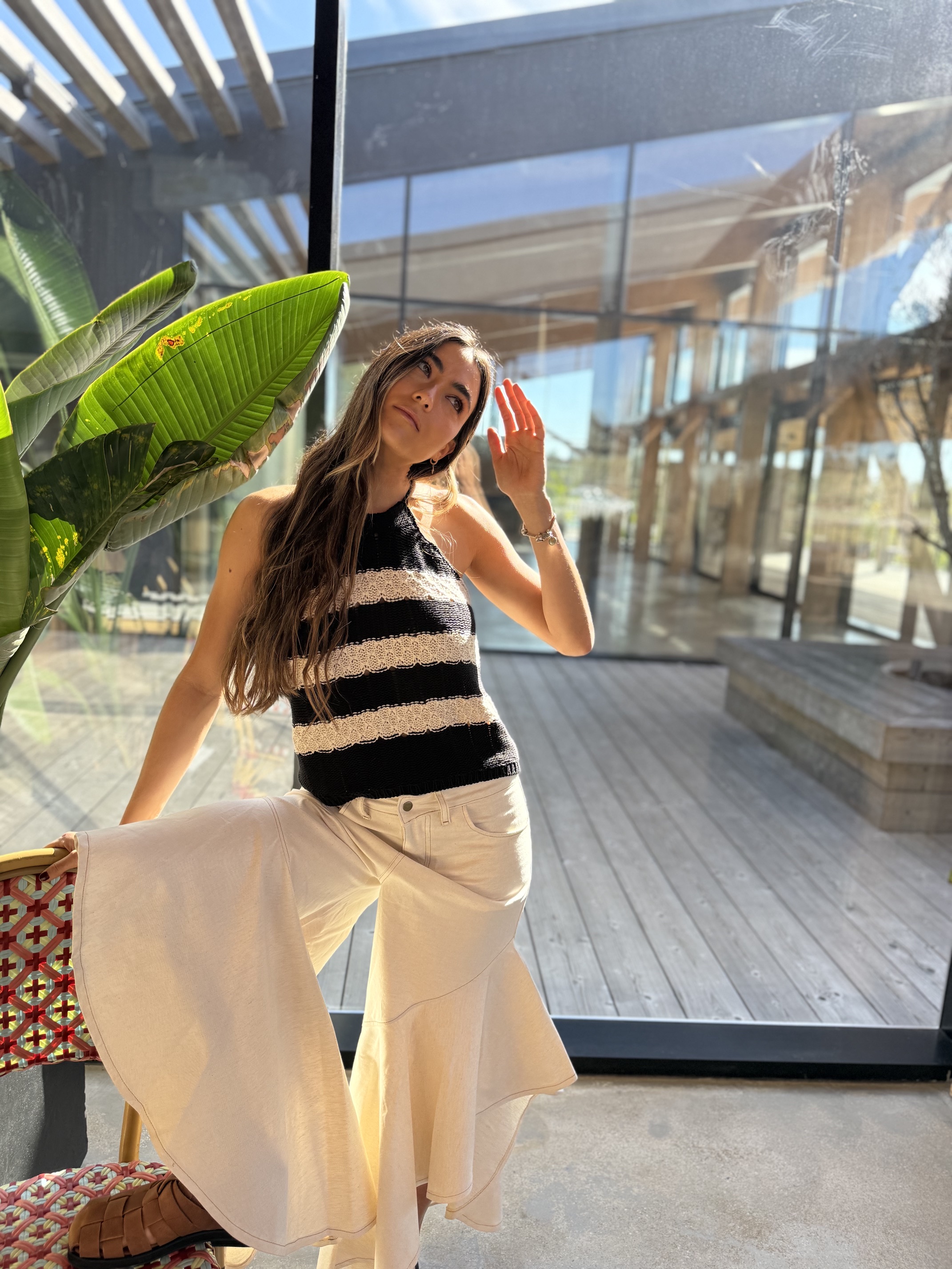 Musculosa tejida Zebra