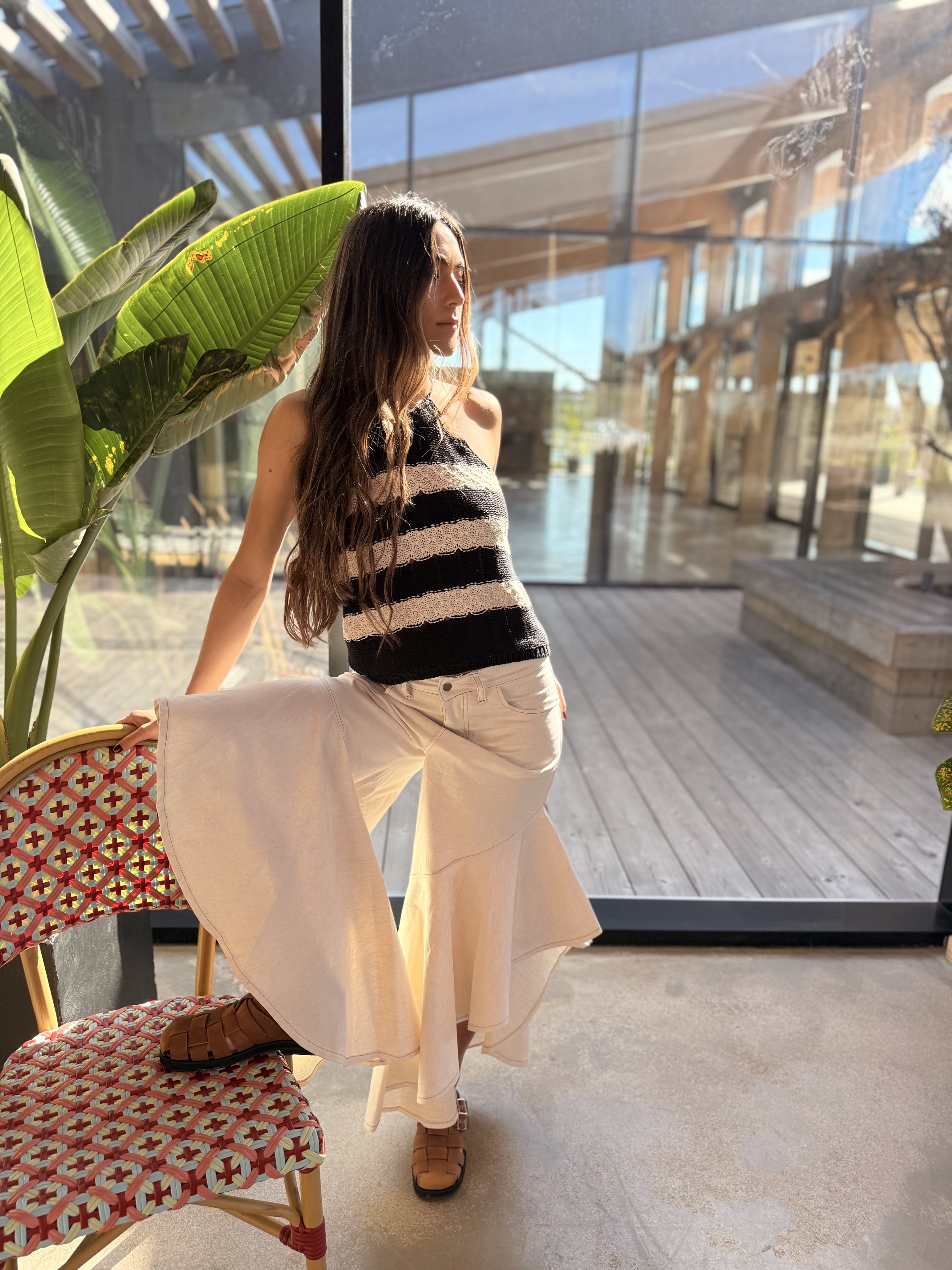 Musculosa tejida Zebra