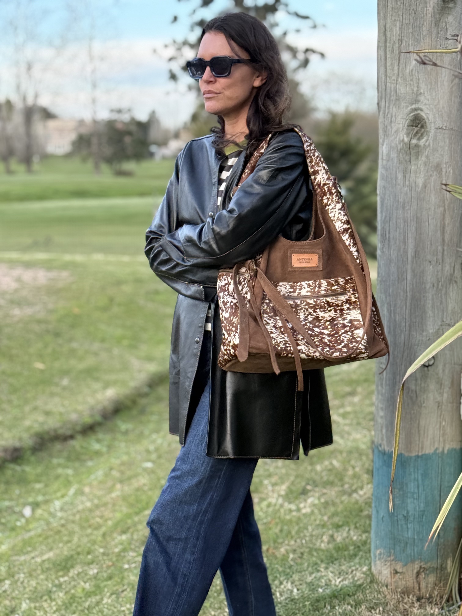 Cartera Lamb leather bag