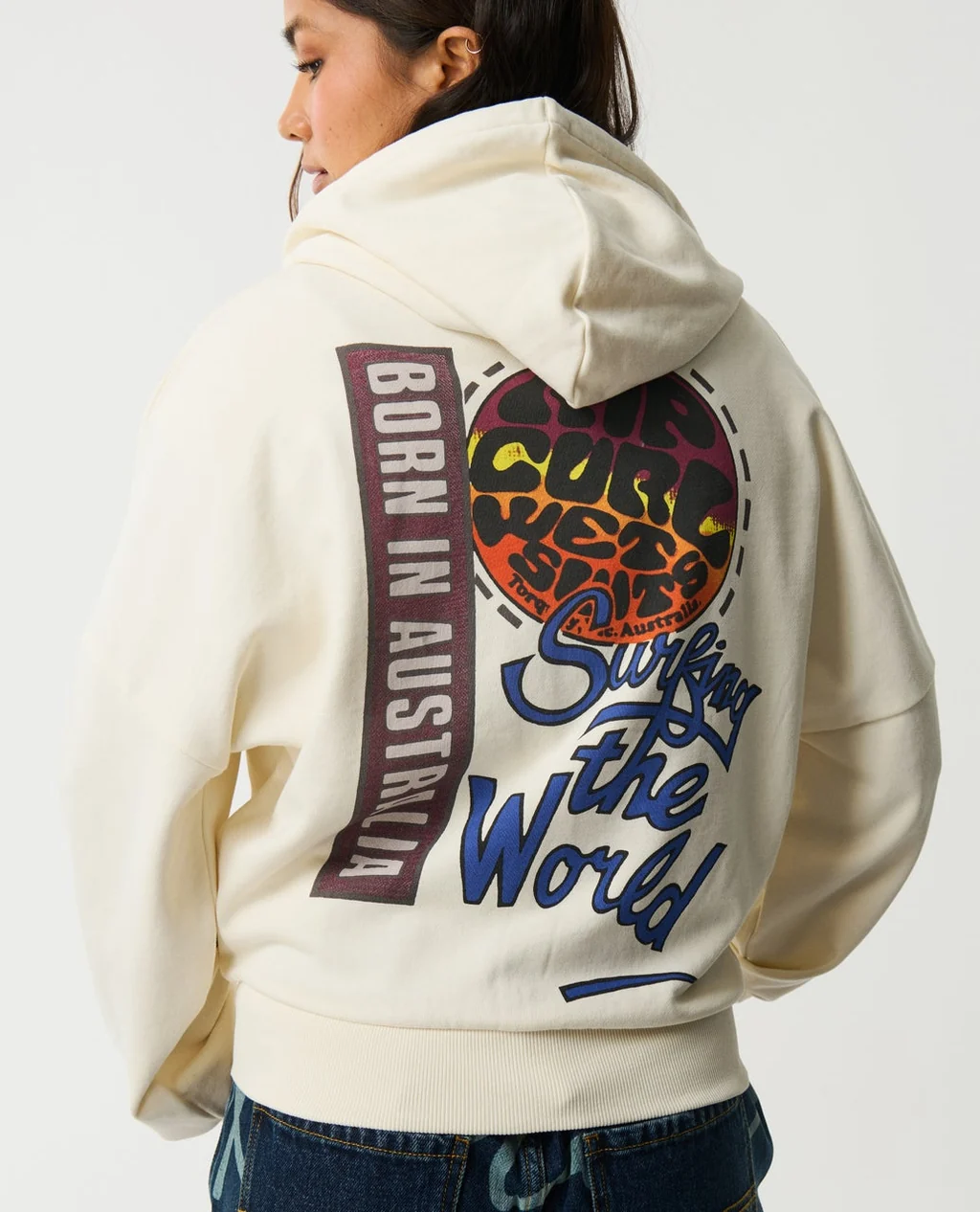 Canguro Rip Curl Surf The Worl Zip Thru – Bone