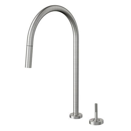 DOCOL MIX&MATCH COCINA MONOMANDO A DISTANCIA CON PICO EXTRAIBLE INOX CEPILLADO