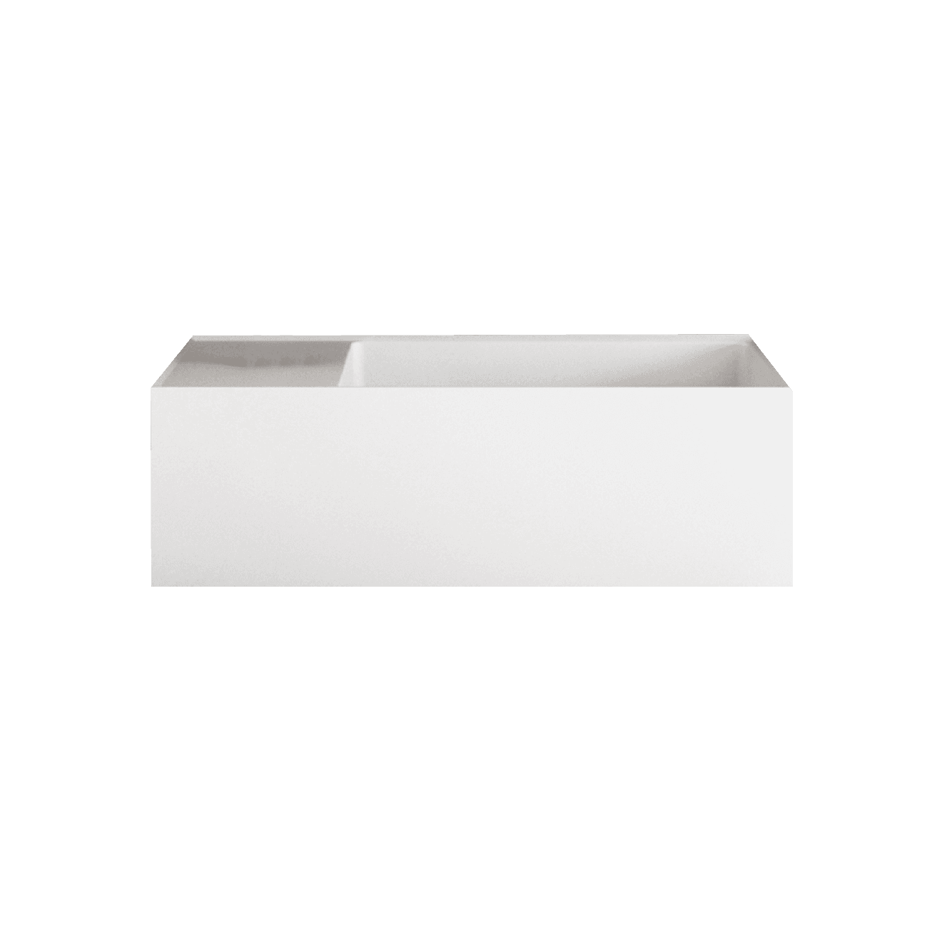 SABBIA ESQUADRO 25 BLANCO MATE BACHA SUSPENDIDA 1 PERFORACION  IZQ.  410 X 250 X 120 M