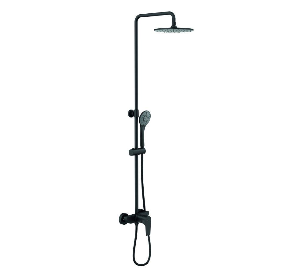 GENEBRE KORAL COLUMNA DUCHA ROCIADOR/TELEDUCHA/MONOMANDO NEGRO