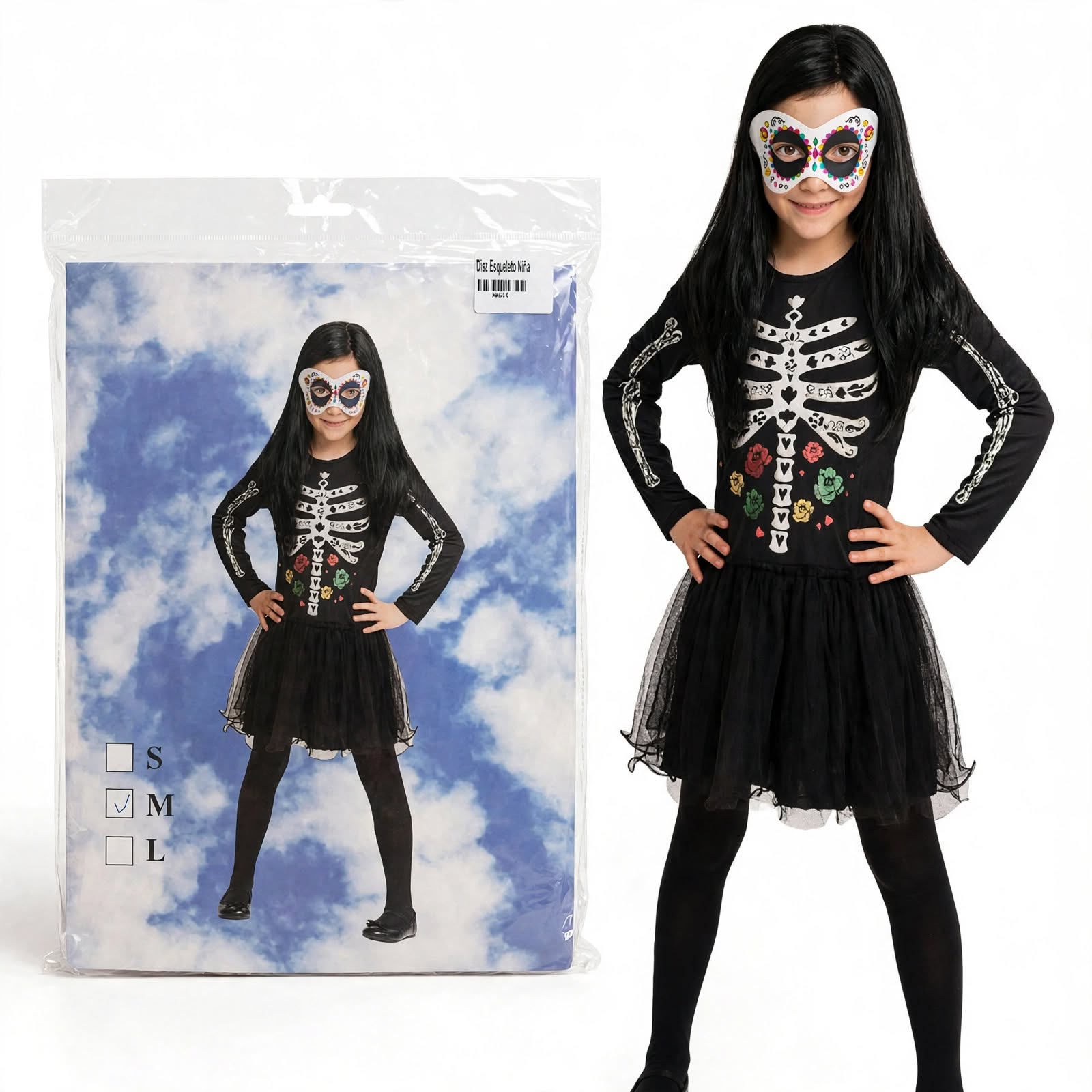 Disfraz Esqueleto Infantil 110 a 120cm
