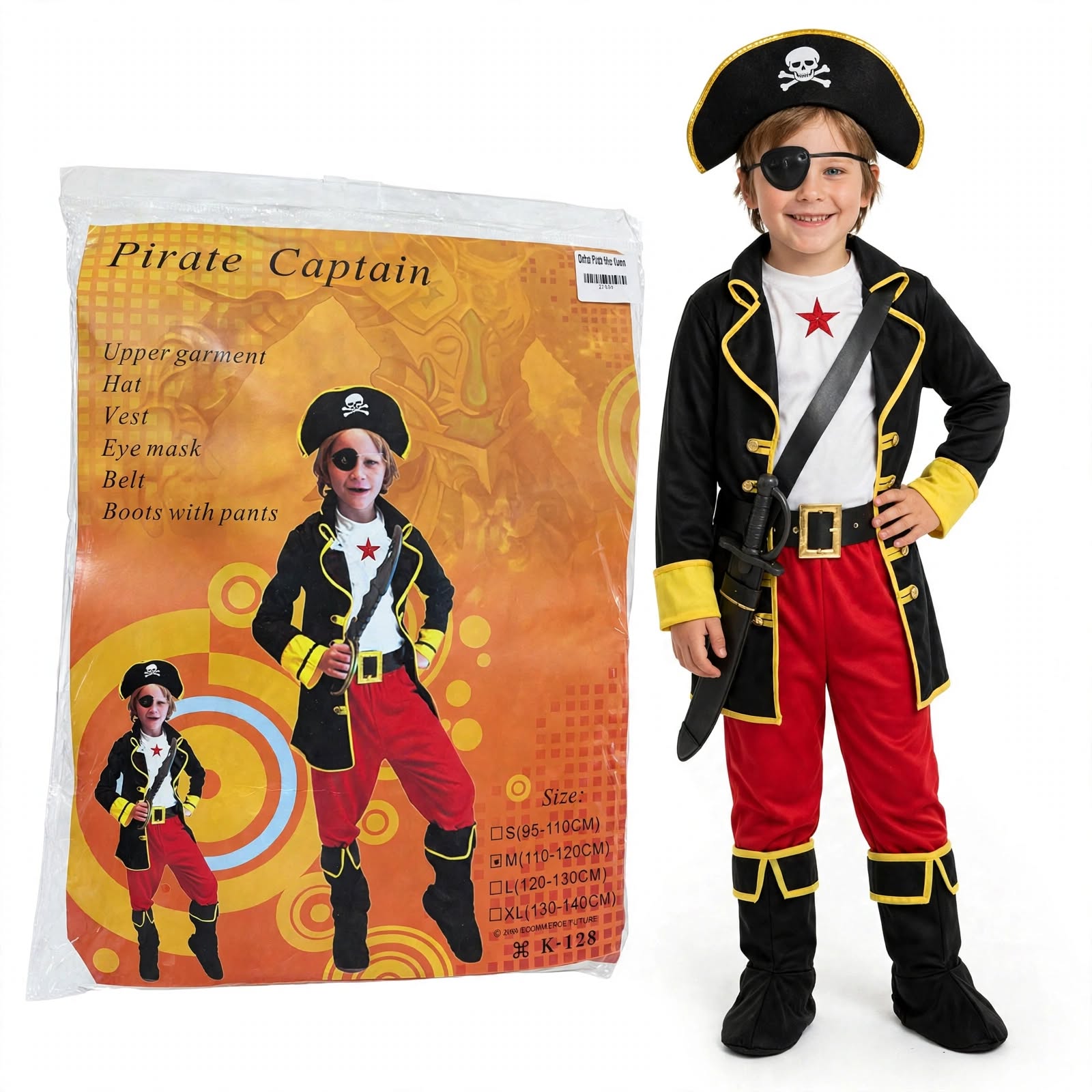 Disfraz Pirata Niño Infantil 110 a 120cm
