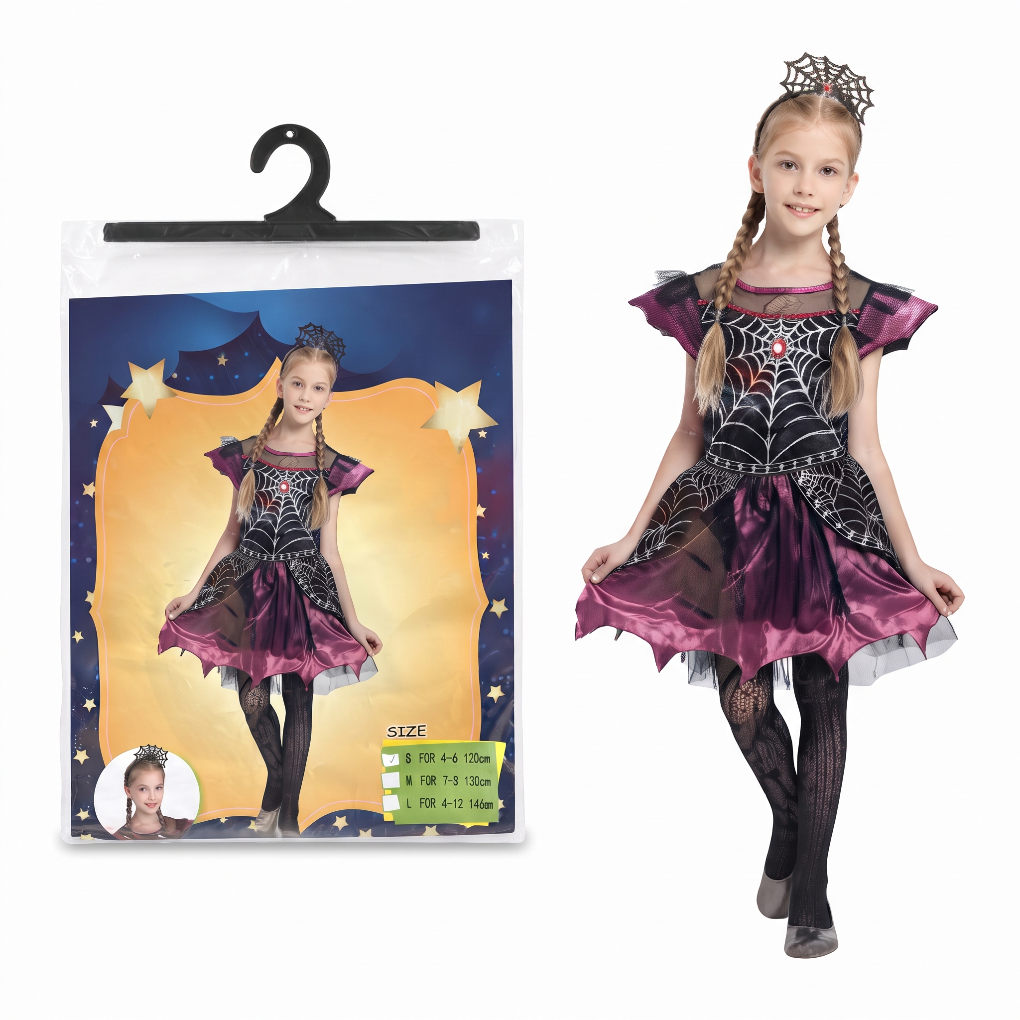 Disfraz Spide Queen Infantil 120cm
