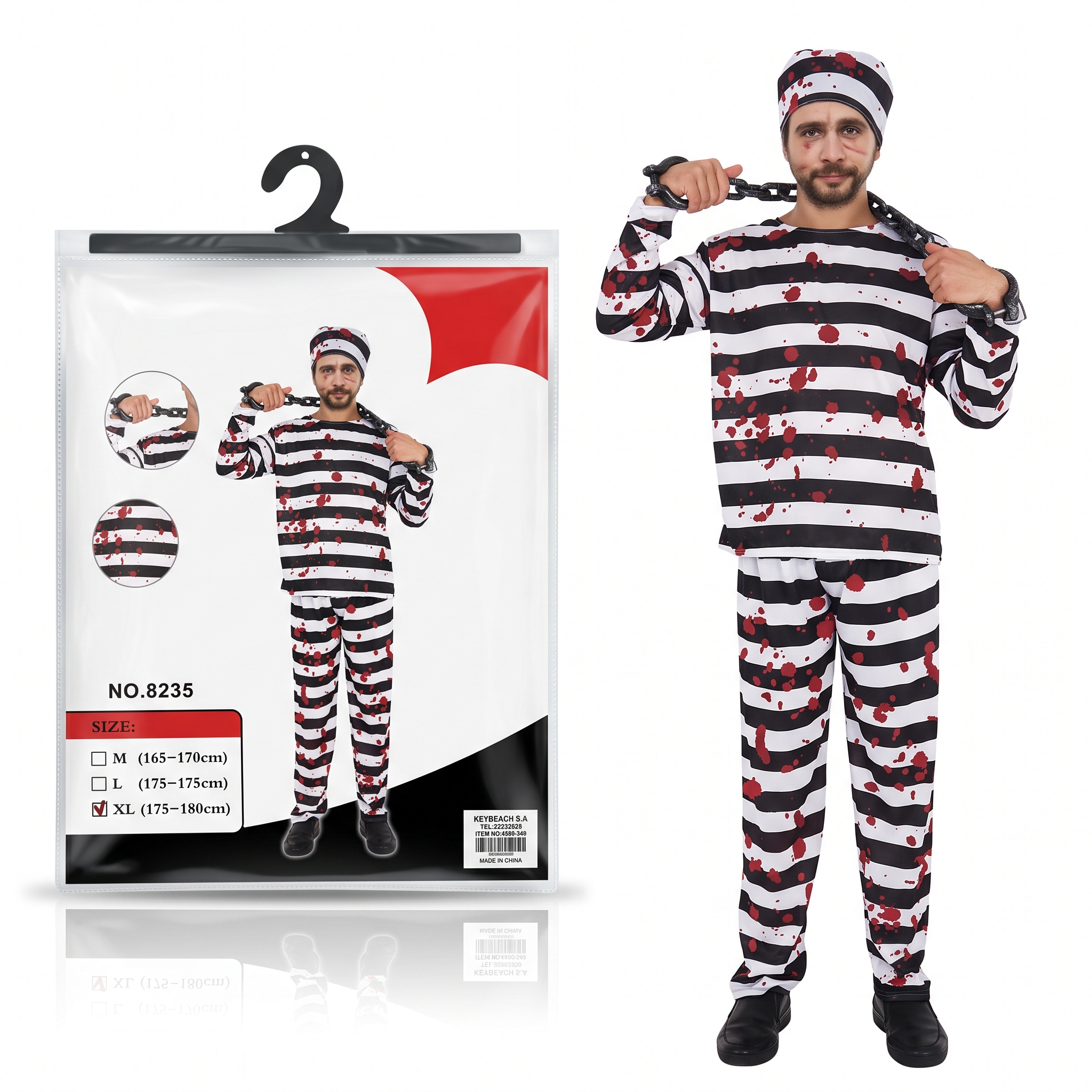 Disfraz Preso Adulto 175 a 180cm