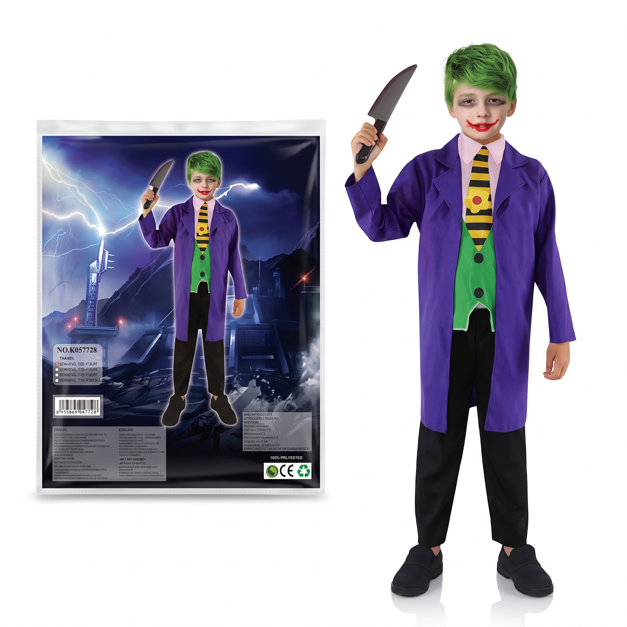 Disfraz JKR-Joker Infantil 105 a 115cm