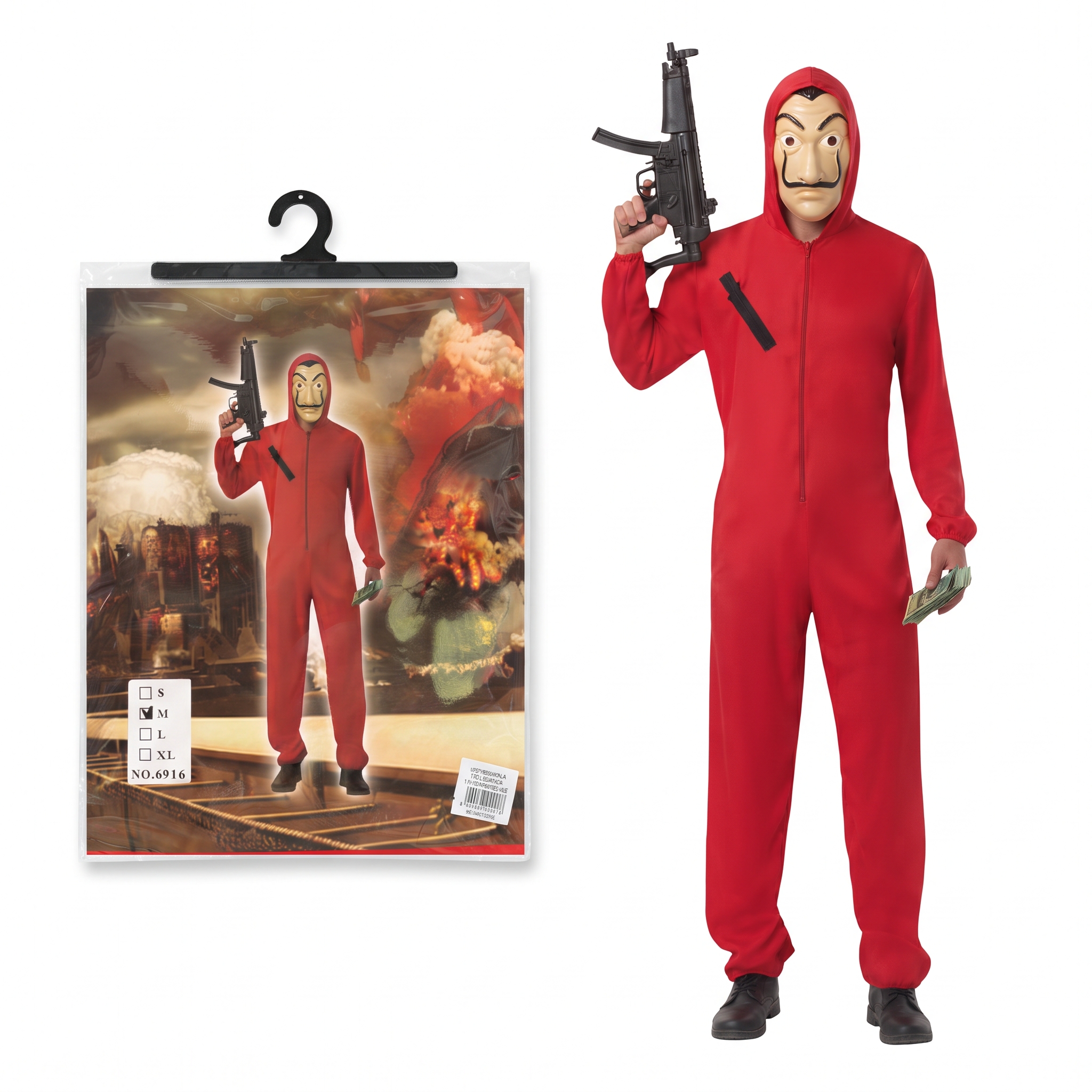 Overol Rojo Halloween Talle M