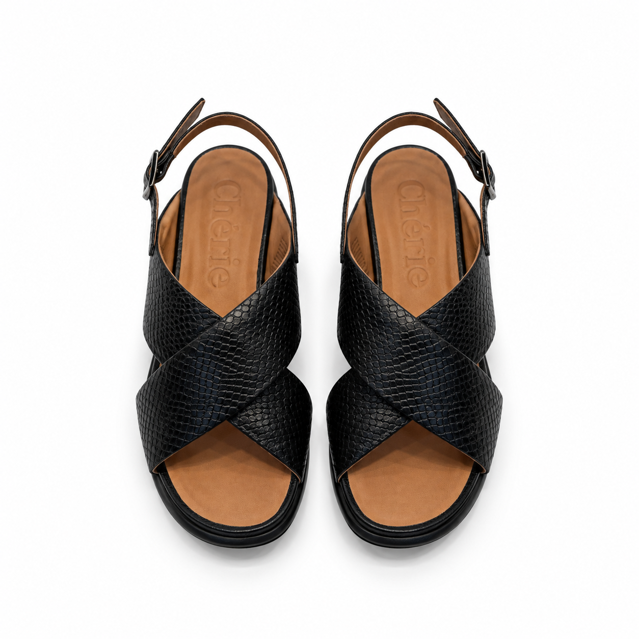 SANDALIA ZAZA FLEX TEXTURED NEGRO