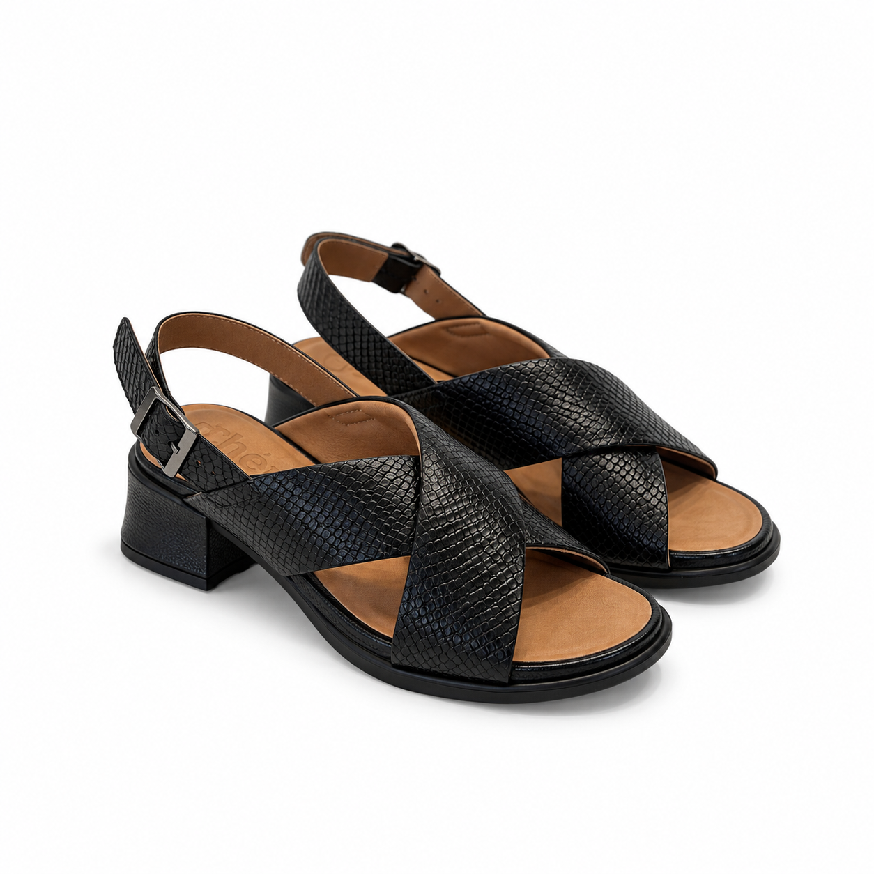 SANDALIA ZAZA FLEX TEXTURED NEGRO