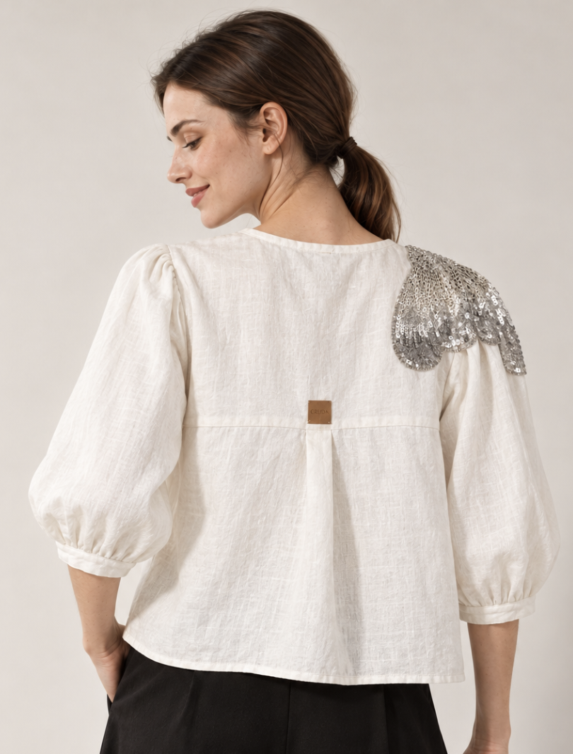Blusa Brisas Con Flor
