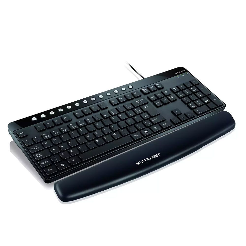 Apoya Muñecas para Teclado con gel Multilaser AC033 Negro