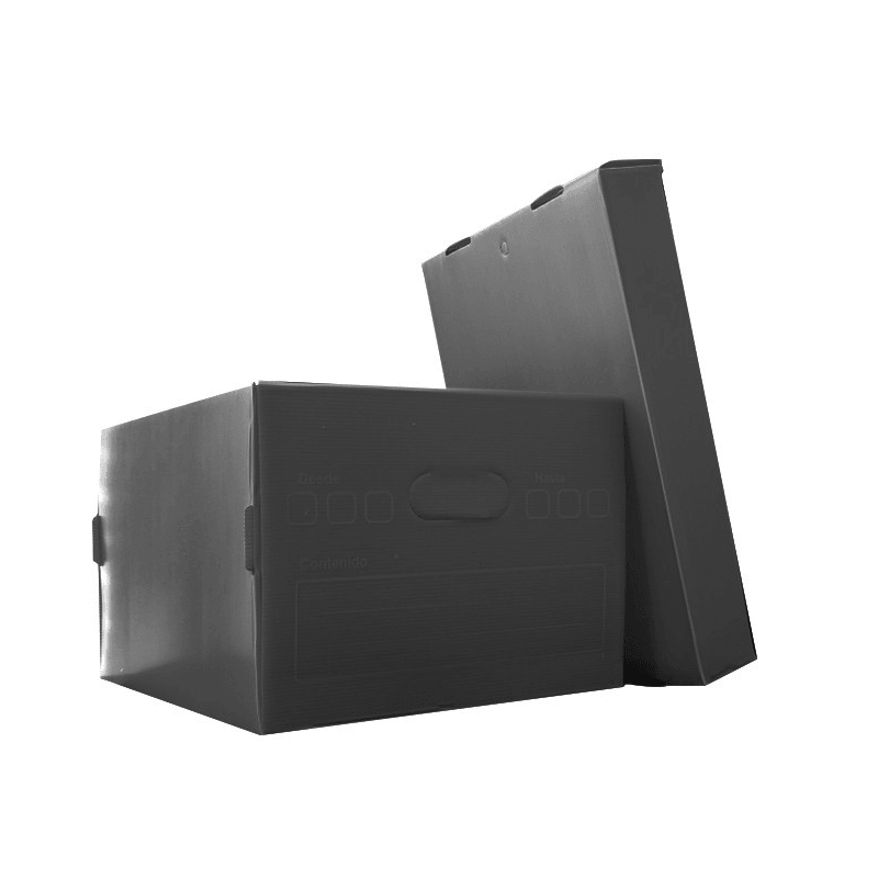 Caja Multiuso Polibras Lisa Negra 45 x 33.5 x 25.5cm
