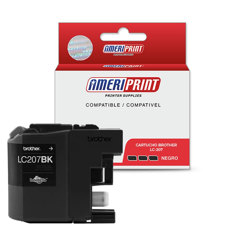Cartucho Compatible Brother LC 207 Negro MFC J4320DW 4420 4620 5520