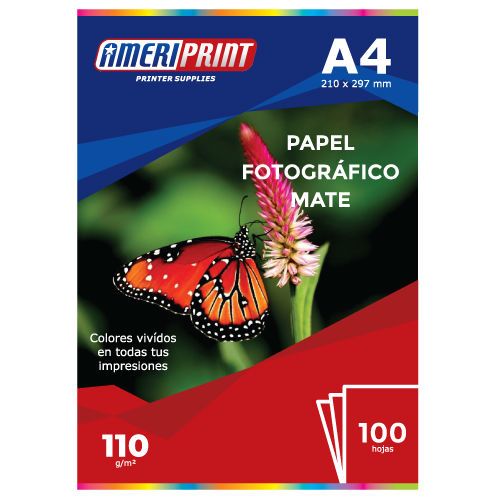 Papel Fotográfico Mate A4 x100 110g Ameriprint 