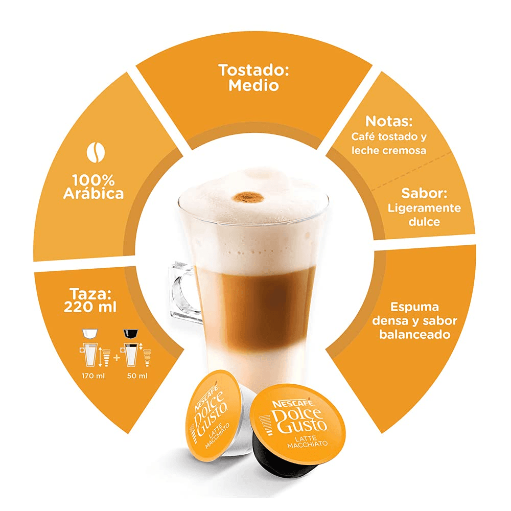 Café Nescafé Dolce Gusto Latte Macchiato x10 Cápsulas