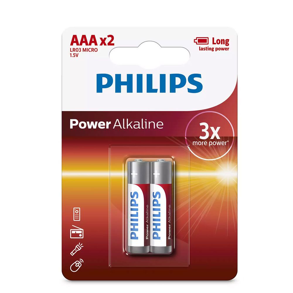 Pila Alcalina AAA Philips x2