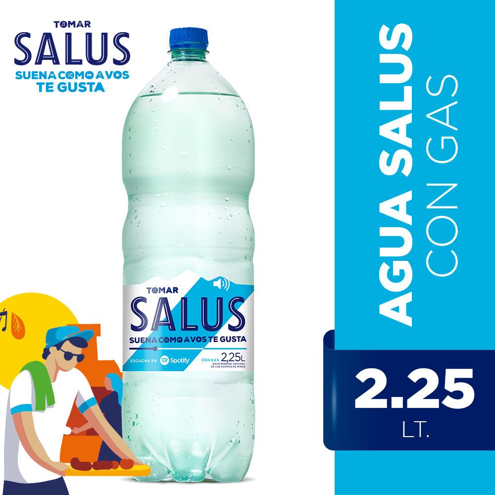 Agua Salus con gas 2.25L