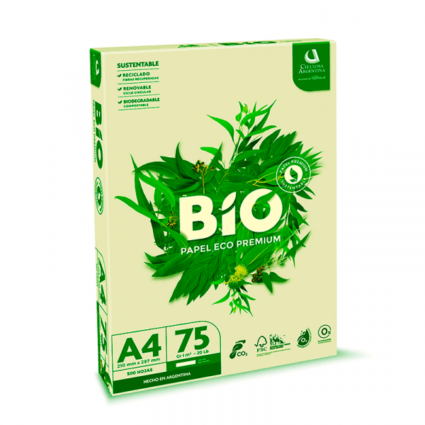 Papel Bio A4 Eco Premium 75g x500 Hojas