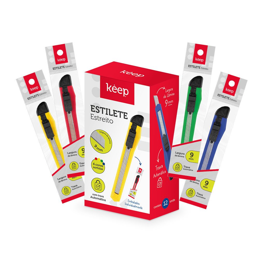 Trincheta Angosta Plastico 9mm Keep EI170