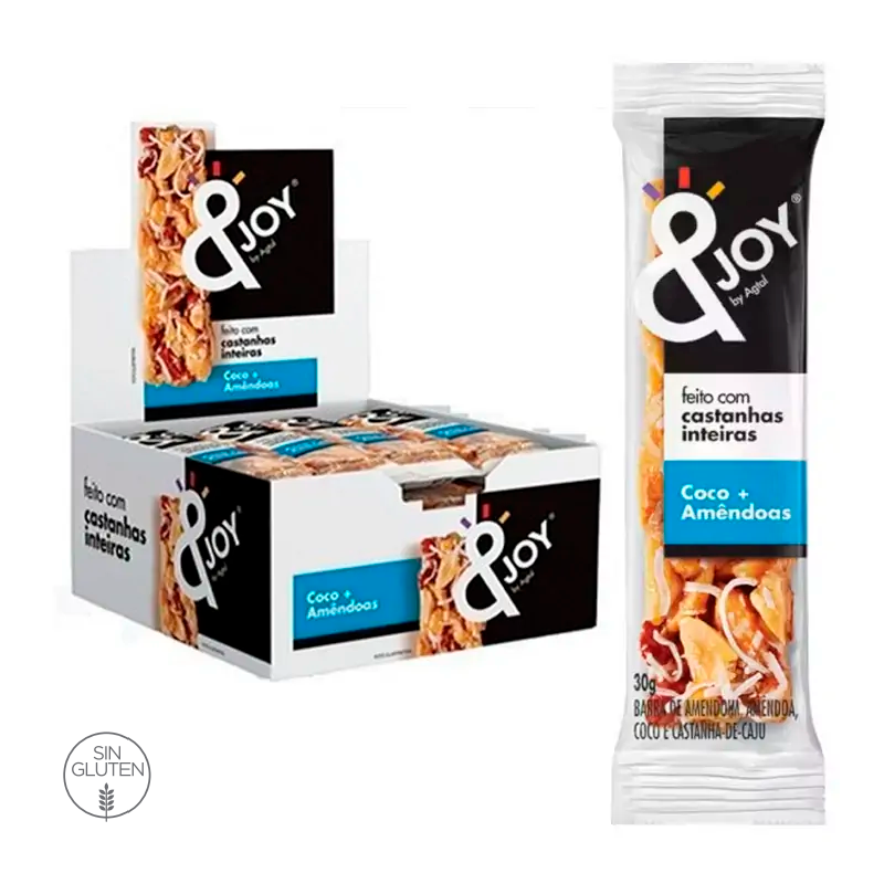 Barra de Cereales Mix Frutos Coco y Almendra x12 Unidades Sin Gluten